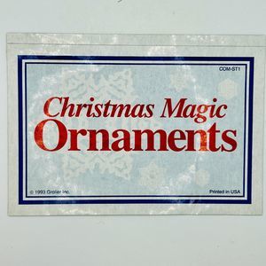 Vintage 1993 Grollier Christmas Magic Ornaments Sticker